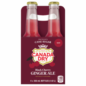 Canada Dry Black Cherry Gingerale Glass (4 pack x 355ml)